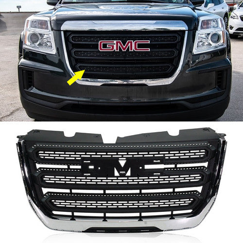 Front Bumper Chrome&Black Grille Grill For 2016-2017 GMC Terrain