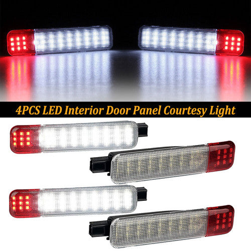 4PCS LED Door Courtesy Light For Chevy Silverado Suburban Tahoe GMC Sierra Yukon