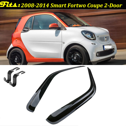 Fit 2008-2014 Smart FORTWO 2 Door Tape-on Deflector Window Visor Sun Guard 2pcs