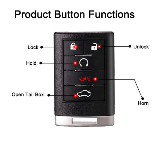 Fit 2006-2013 Cadillac Chevrolet Remote Car Key Fob OUC6000066 Replacement