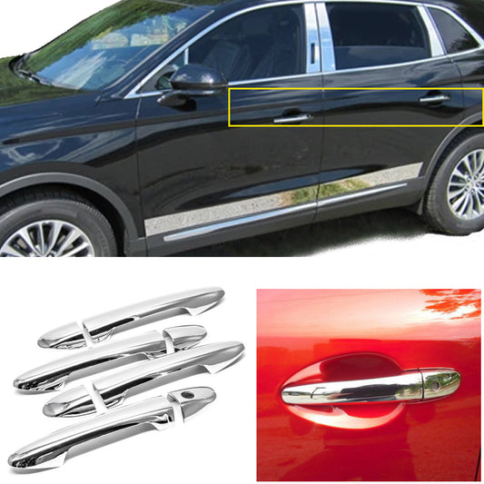 4DR For 2009 2010 2011 2012 2013 Mazda 6 Chrome Triple Door Handle Covers Trims