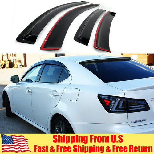 For 2006-2012 Lexus IS250 IS350 IS-F Sedan Window Vent Visor JDM Mugen Style 4pc