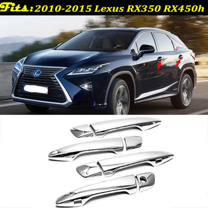 FOR 2010-2015 LEXUS RX350 RX450 CHROME DOOR HANDLE COVER COVERS SMART KEY HOLES