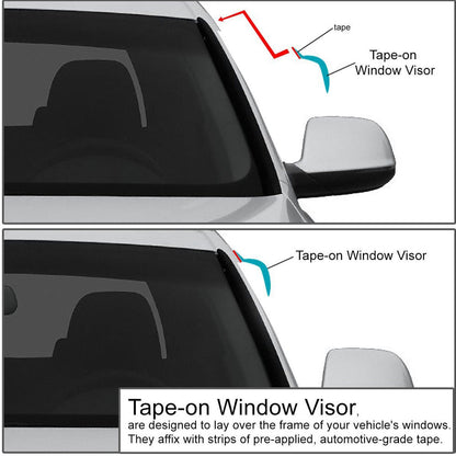 5PCS Window Visors&Moon Sunroof Visor Fit 2016-2021 Toyota Tacoma Double Cab