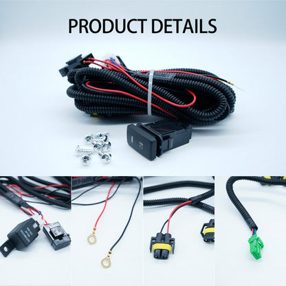 12V Fog Light Wiring Harness Switch Kit  Fit Toyota US Location