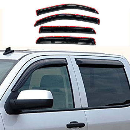 In-channel Rain Deflector Window Visors For 16 17 18 19 Toyota Tacoma Double Cab