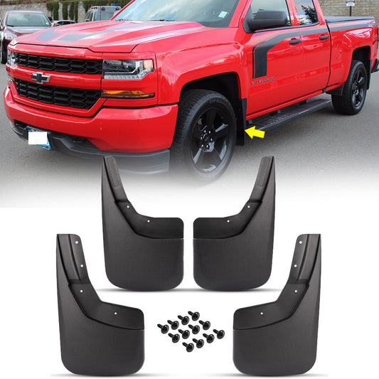 Fit 2014-2018 Chevy Silverado 1500 2500HD 3500HD Truck 4pcs Mud Guard Flaps