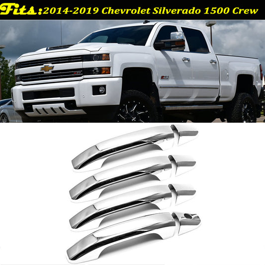 For 2014-2018 2019 Chevrolet Silverado 1500 Chrome Door Handle Covers 4PCS