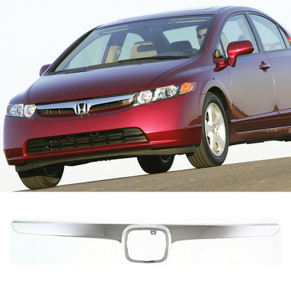 Chrome Front Bumper Grille Grill Trim For 2006 2007 2008 Honda Civic Sedan