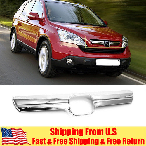 For 2007 2008 2009 Honda CR-V CRV ABS Chrome Upper Grille without logo