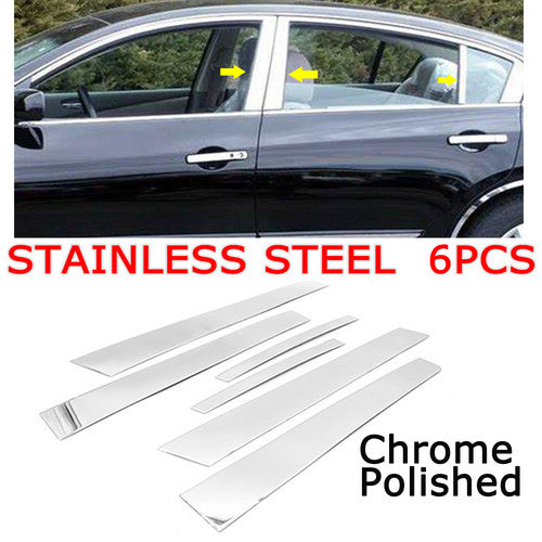 Stainless Steel Pillar Post For 2007 2008 2009 2010-2012 Nissan Altima 4Dr Sedan