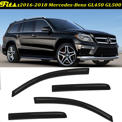Tape On Window Visor Rain Deflector For 2016-2018 Mercedes-Benz GL450GL500 GL550