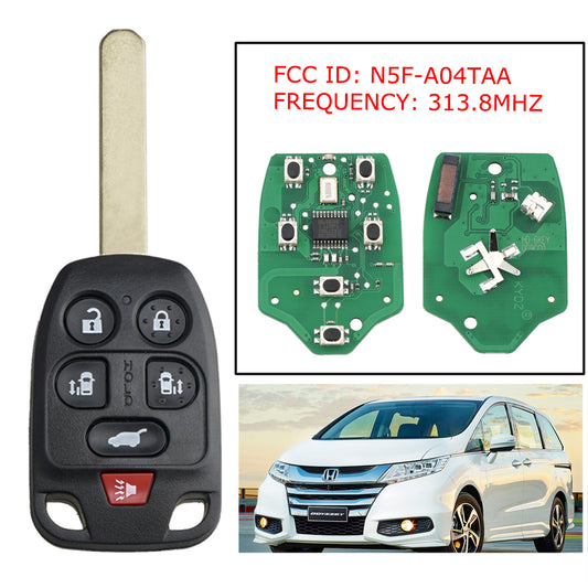 Keyless Entry Remote Key Fob 6b for 2011 2012 2013 2014 Honda Odyssey N5F-A04TAA