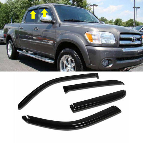 For 2004 2005 2006 Toyota Tundra Crew Cab Window Visor Sun Wind/Rain Deflector