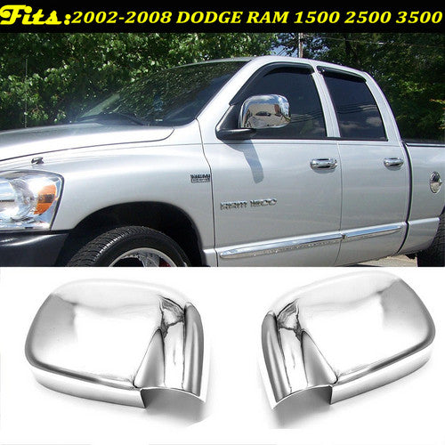 FOR 2002-2008 DODGE RAM 1500 2500 3500 CHROME SIDE MIRROR COVER COVERS 2003 2004