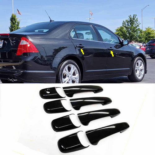 FOR 2006-2012 FORD FUSIO+EDGE GLOSSY BLACK HANDLE COVER LINCOLN MAZDA 2 3 4 5 6