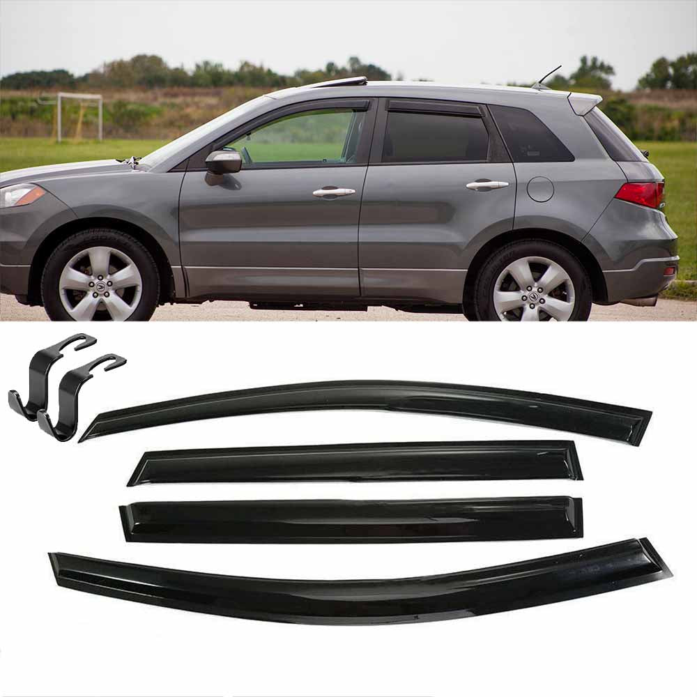 4PC Window Visor Vent Rain Wind Deflector For 2007 2008 2009 2010-2012 Acura RDX