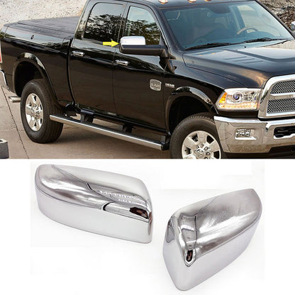 For 2009-2018 RAM 2500 3500 W/O Signal Cutout Top Half Chrome Tow Mirror Covers