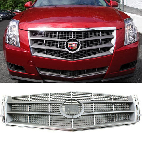 NEW Front Bumper Grille Grill Chrome &Gray For 2008 2009 2010 2011 Cadillac CTS