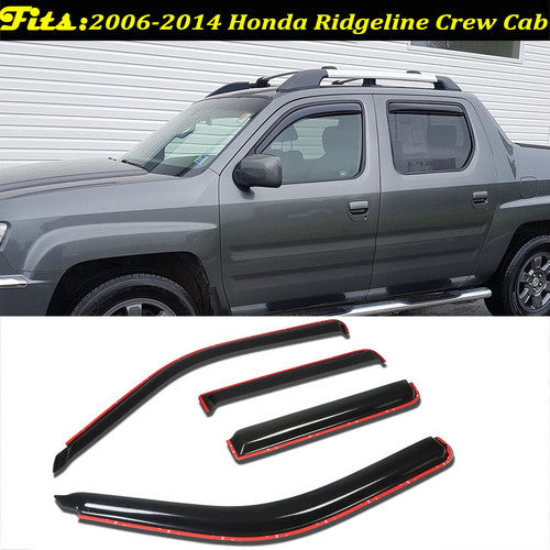 In-Channel For 2006-2013 2014 Honda Ridgeline Window Vent Visors Rain Deflector