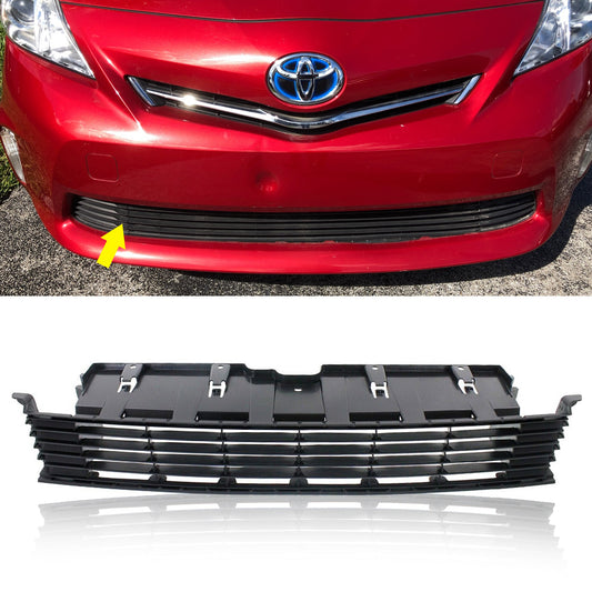 Textured Black Front Bumper Grille For 2012-2014 Toyota Prius V