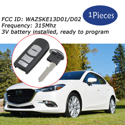 Keyless Remote Car Key Fobs WAZSKE13D01/D02 For 2014 2015 2016 2017 2018 Mazda 3