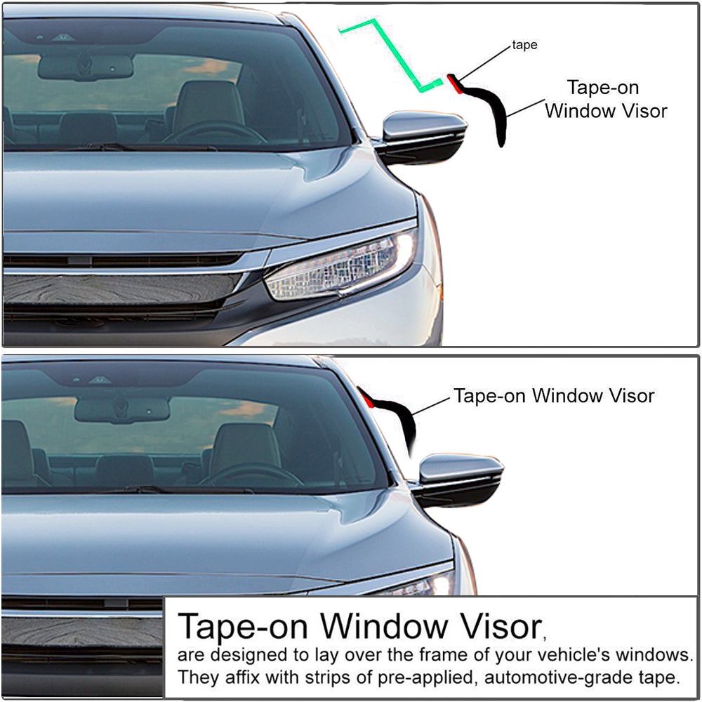 4PC Window Visors Deflectors Rain Guard Fit 2004-2007 2008 Suzuki Forenza Sedan