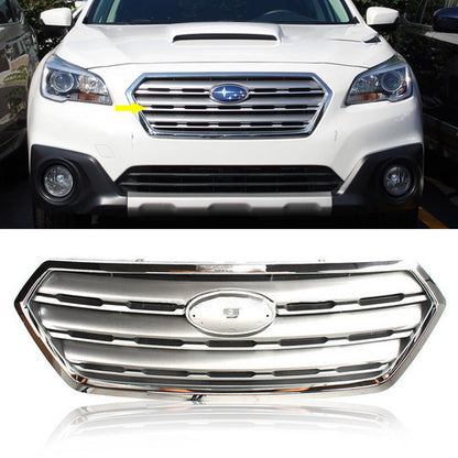 New Front Bumper Grill Grille Silver for Subaru Outback 2015 to 2017