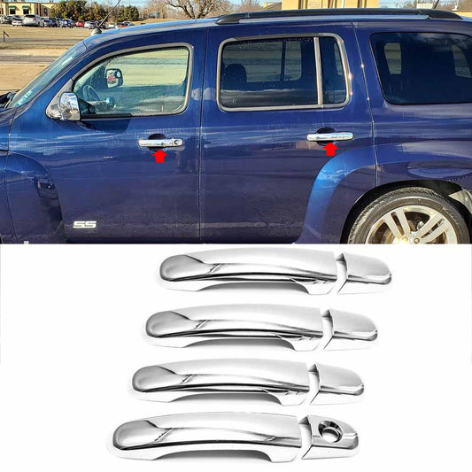 4PC For 2006-2011 Chevy HHR Chrome Door Handles Covers W/O Passenger Keyhole