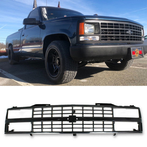 Grille For 88-93 Chevrolet C1500 K1500 Black Plastic