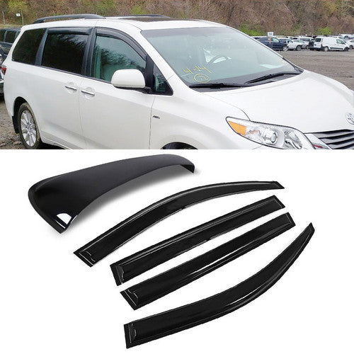 For 2011-2018 Toyota Sienna Rain Deflector Window Visors Vent Sunroof Moon 5PC