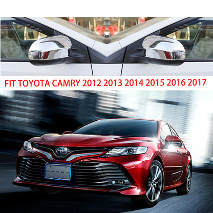 Fit 2012 2013 2014 2015 2016 2017 Toyota  Camry Chrome Mirror Covers