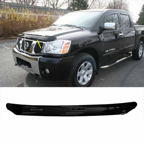 1PC Bug Shield Guard Stone For 2004-2015 Nissan Titan Hood Deflector