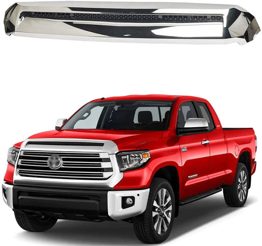 Chrome Front Upper Hood Bulge Molding Grille Trim Compatible with 2014-2021 Tundra 76180-0C030