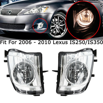 White Front Bumper Fog Lights DRL Lamp Fits 2006 2007-2010 Lexus IS250 IS350