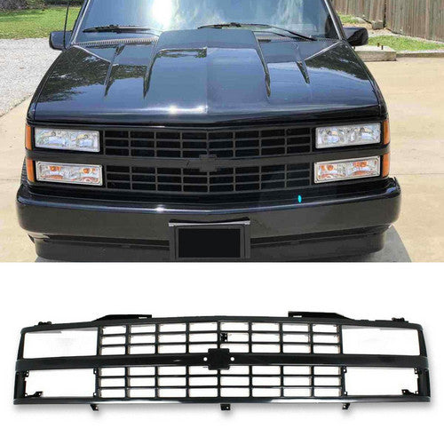 Grille For 88-93 Chevrolet C1500 K1500 Black Plastic