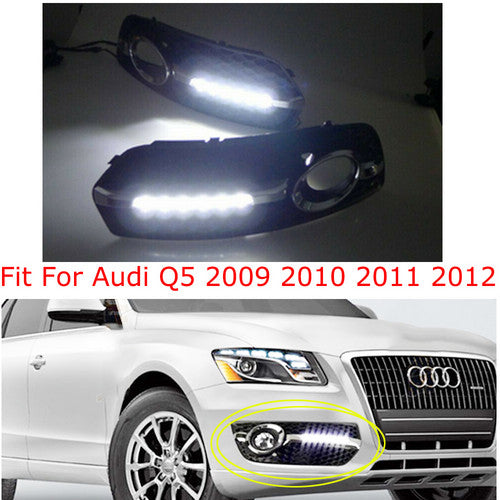 LED Daytime Running Lights Fit for Audi Q5 2009-2012 DRL Front Fog Lamps