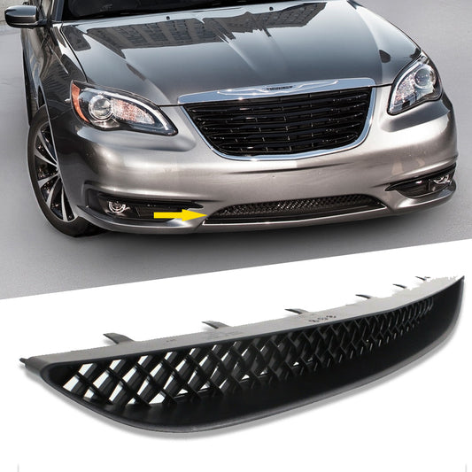 Front Bumper Lower Grill Textured Black Grille For 2011-2014 Chrysler 200