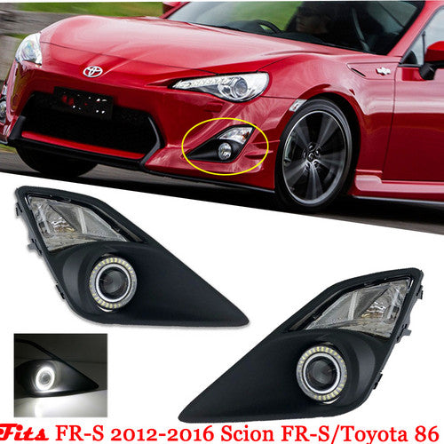 FIT 2012-2016 TOYOTA GT86/FR-S Pair Clear Fog Lights Lamps w/Corner Light