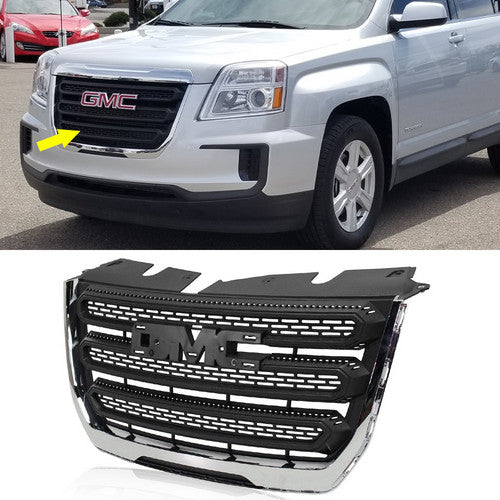 Front Bumper Chrome&Black Grille Grill For 2016-2017 GMC Terrain