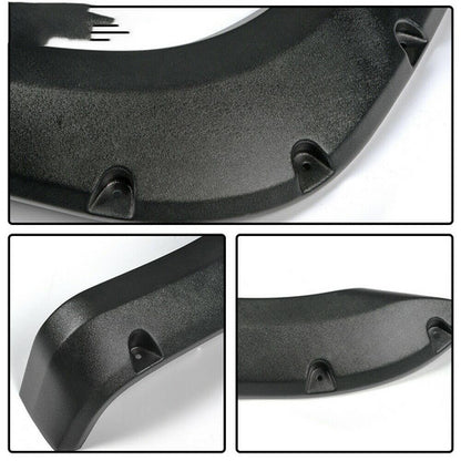 Pocket Rivet Style Fender Flares Textured Black Fit For 2004-2015 Nissan Titan