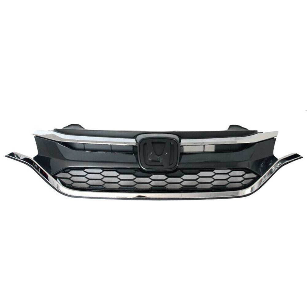 Fit Honda CRV CR-V 2015 2016 Front Bumper Upper & Lower Grille Grill Set Chrome