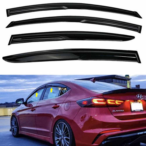 For 2017-2019 Hyundai Elantra 4PCS Window Visors Vent Sun Rain Guard Deflector