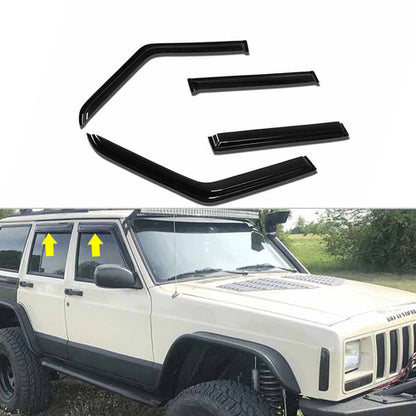 Fits 1984-1999 2000 2001 Jeep Cherokee Tape-on Window Visor Rain Guard Deflector
