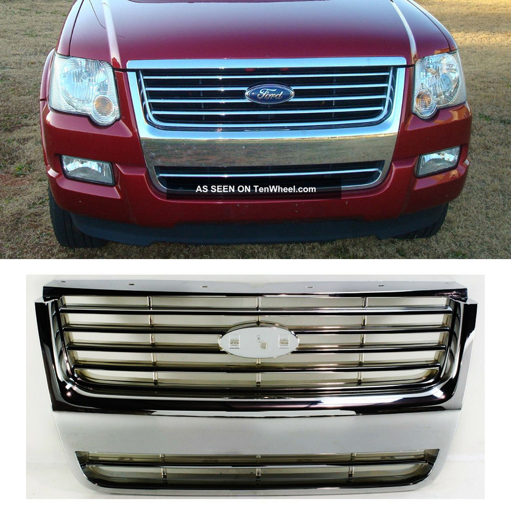 Chrome Front Bumper Grille Grill For 2006 2007 2008 Ford Explorer