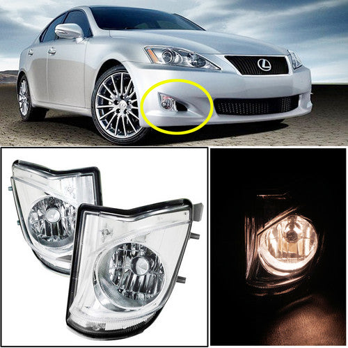 White Front Bumper Fog Lights DRL Lamp Fits 2006 2007-2010 Lexus IS250 IS350