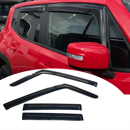 FIT 2014 2015 2016 2017 2018 Jeep Renegade Smoked Window Vent Visors Guard 4PCS