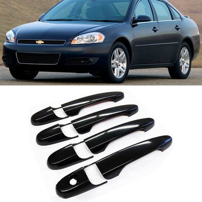 Fit 2006-2012 Chevrolet Impala+Cobalt Gloss Black Handle Covers Set of 4 Overlay