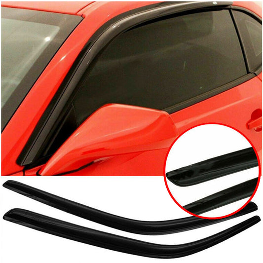 2pc Smoked Window Visors Rain Deflector Fit 2015 16 17 2018 2019 Ford Mustang