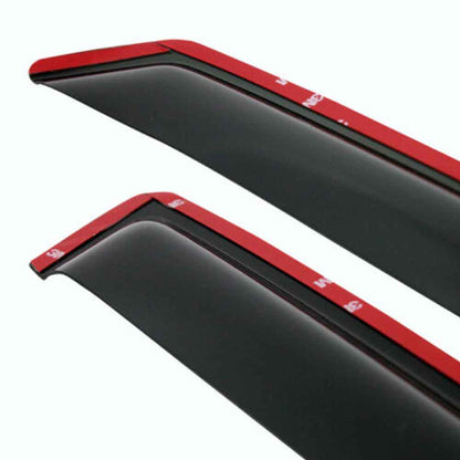 Window Visor For 2015-2018 Chevrolet Silverado Crew Cab In-Channel W/2pcs Hooks